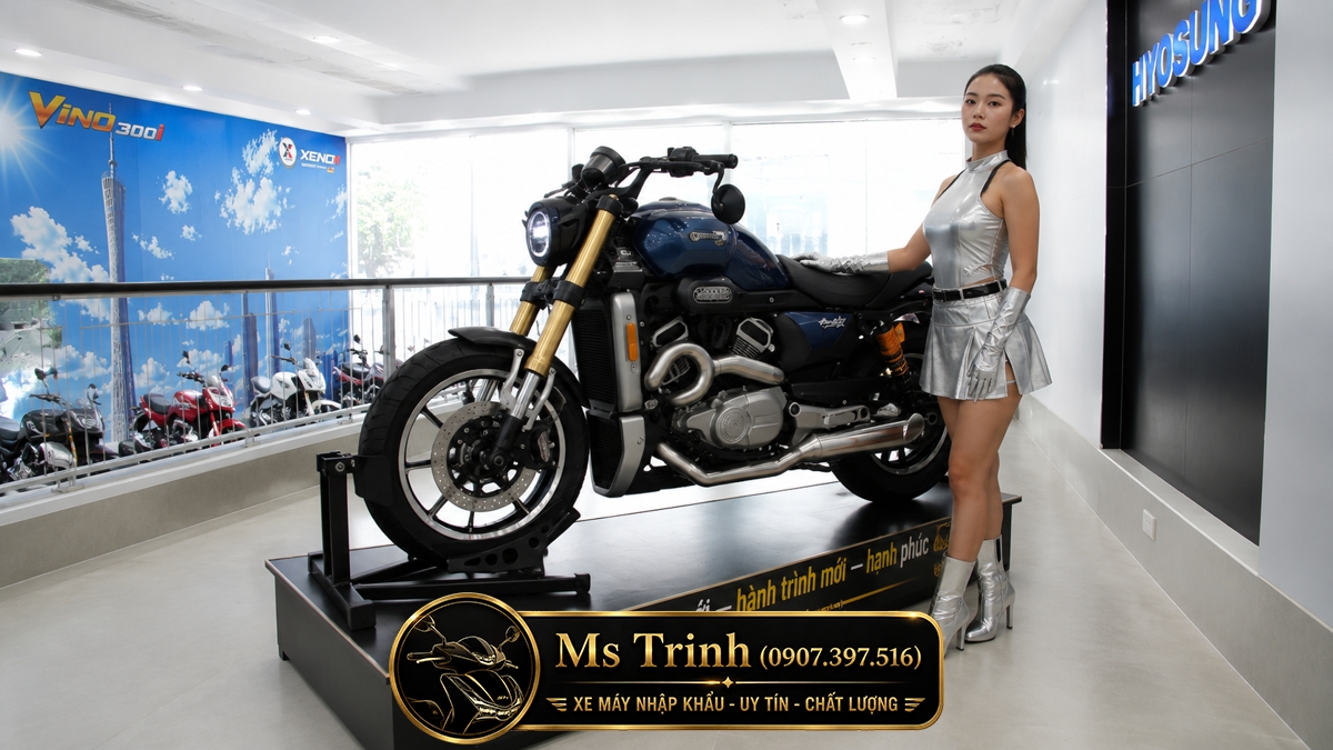 Hyosung GV350X tại Đà Nẵng - Cruiser 350cc Phong Cách Mỹ Cơ Bắp, Cá Tính