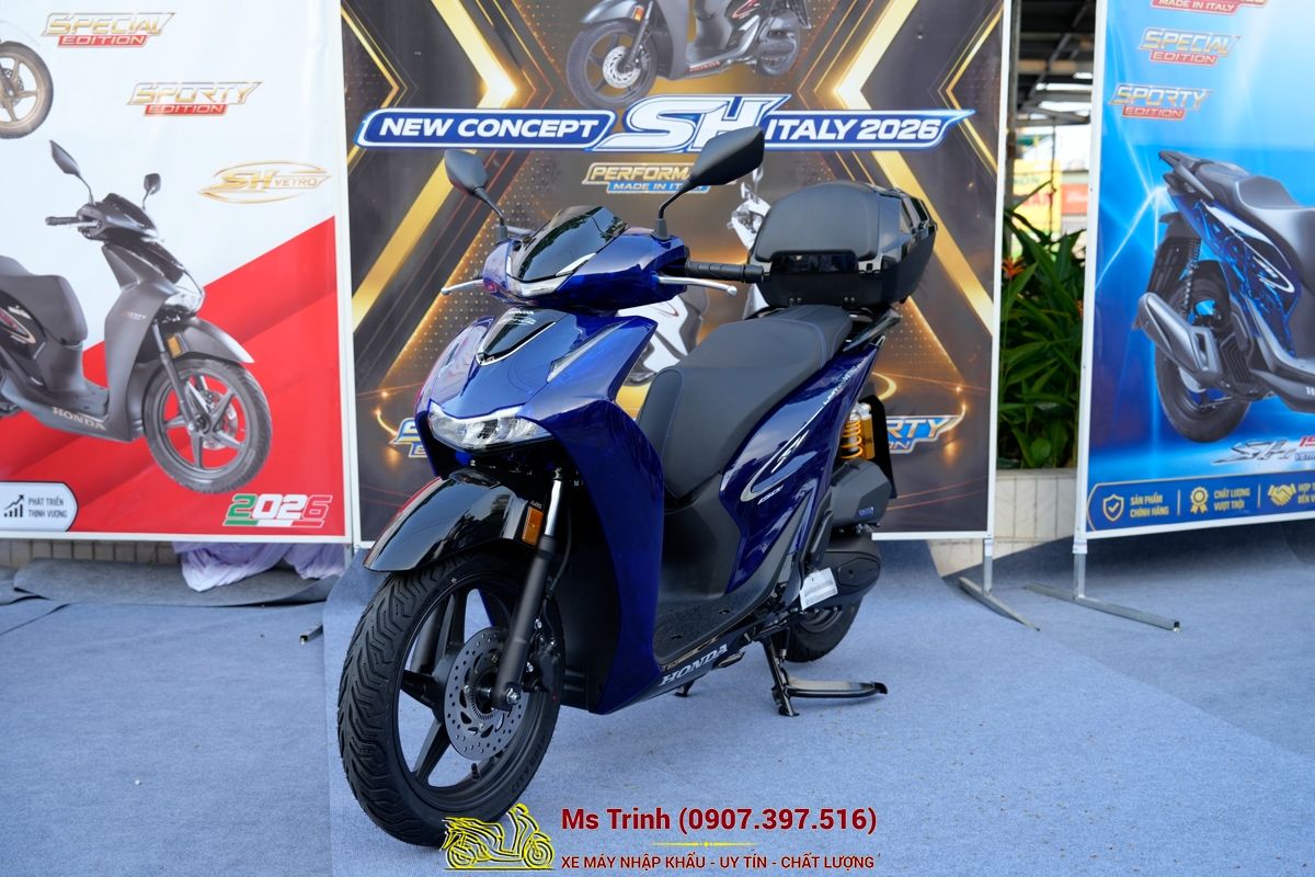 Honda SH150 Vetro Blue 2026 Limited Edition - Siêu phẩm SH Ý dàn áo xanh trong suốt cực hiếm tại Đà Nẵng