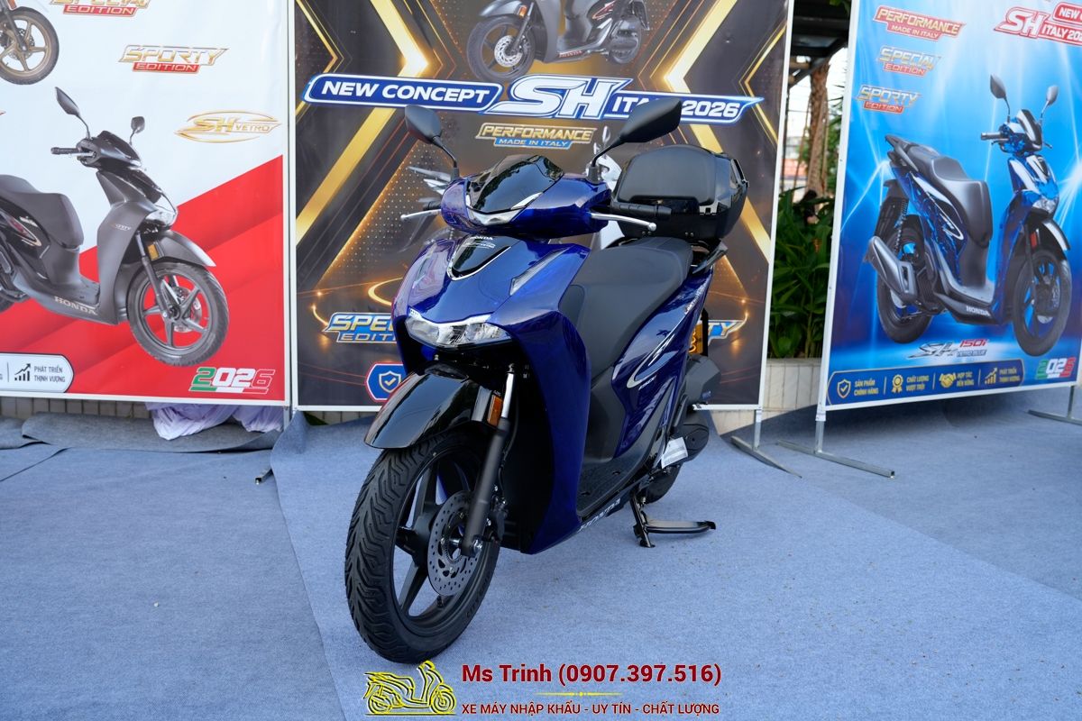 Honda SH150 Vetro Blue 2026 Limited Edition - Siêu phẩm SH Ý dàn áo xanh trong suốt cực hiếm tại Đà Nẵng