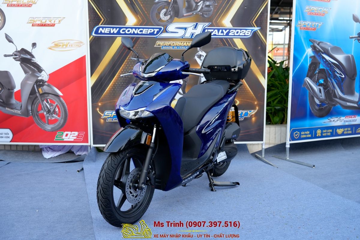 Honda SH150 Vetro Blue 2026 Limited Edition - Siêu phẩm SH Ý dàn áo xanh trong suốt cực hiếm tại Đà Nẵng